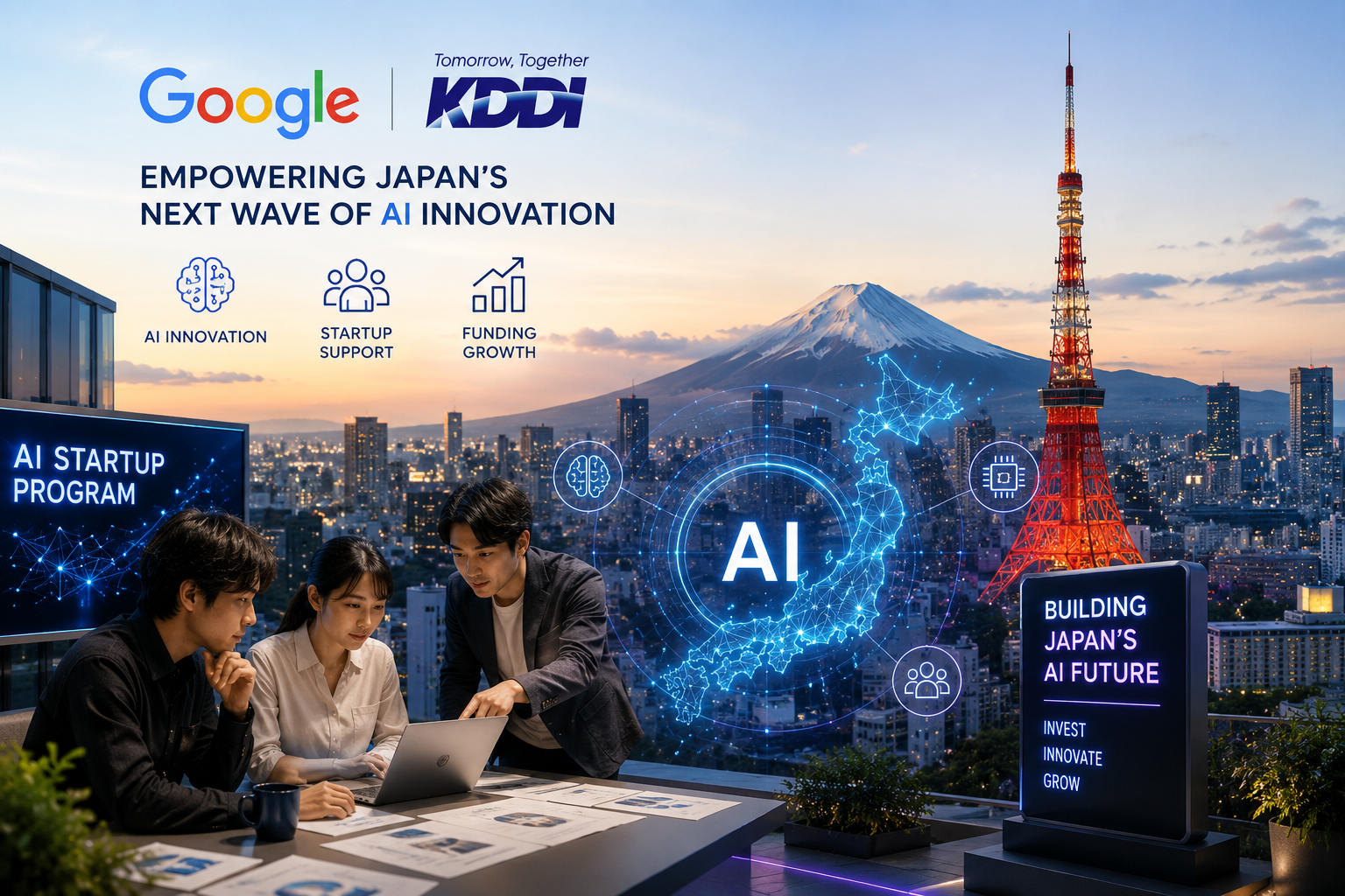 Google Teams Up With KDDI to Fund Japan's Next AI Startups